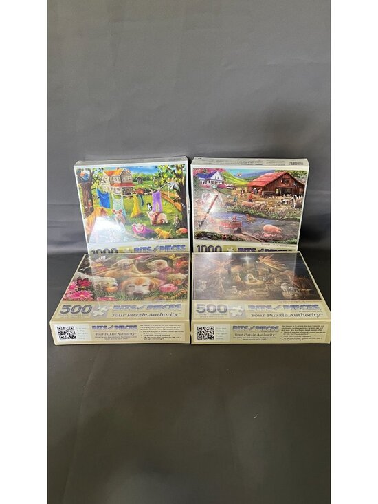 Bits And Pieces Other - Bits And Pieces Assorted Jigsaw Puzzle Lot 4 Designs 500/1000 Pieces New